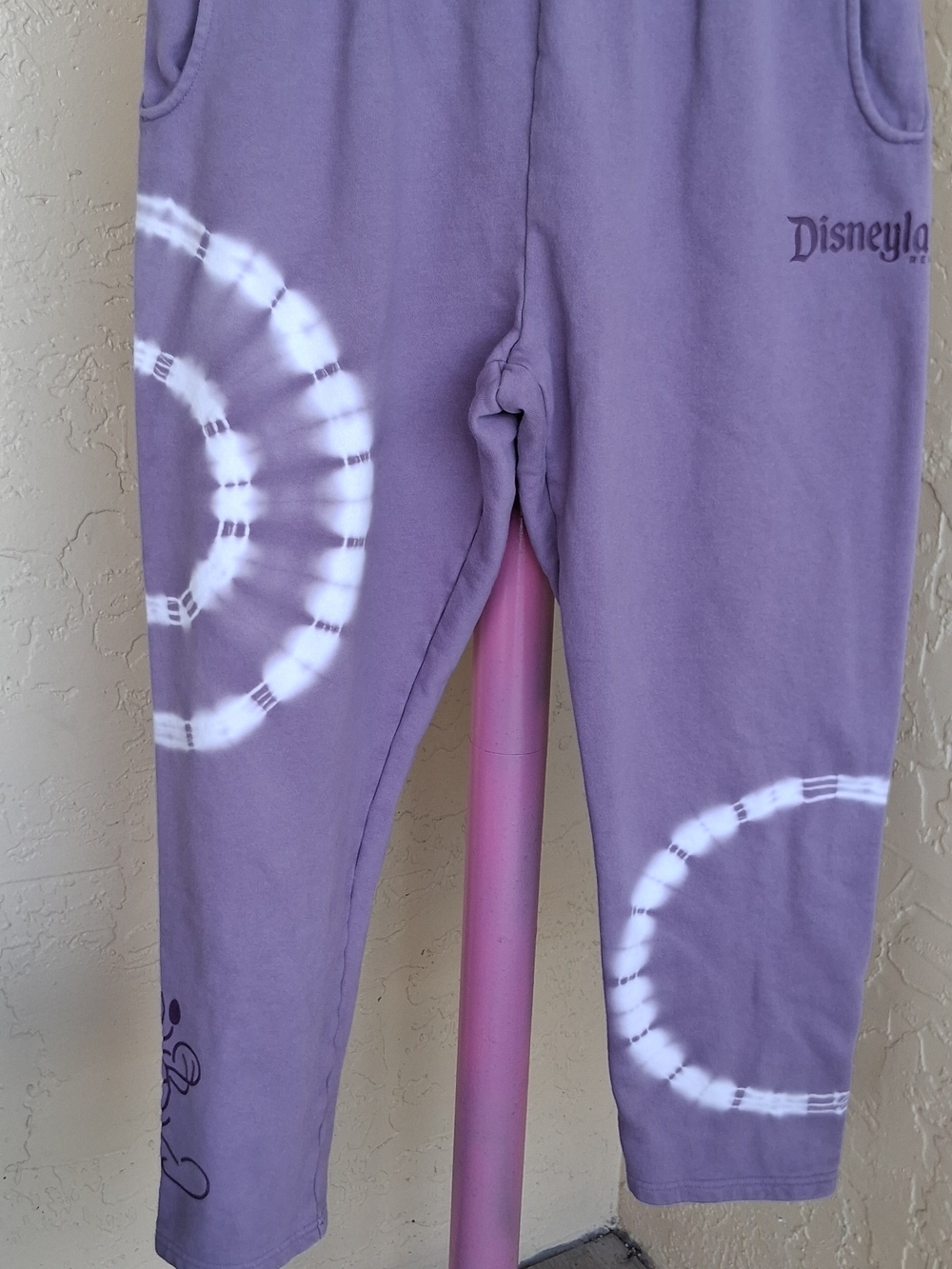 Disney Mickey Lavender Tie-Dye Jogger Bottoms Large